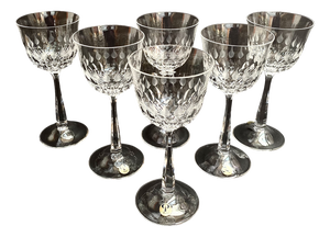 Vintage Crystal Wine Champagne Glasses from Peill Glasses, Germany, Set of 6