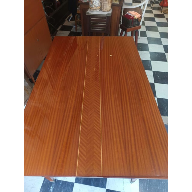 Mid-Century Coffee Table with Compass Legs, 1950s For Sale - Image 11 of 14