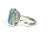 H. Stern Vintage H. Stern 18k Gold Emerald Cut Aquamarine Diamond Cocktail Ring For Sale - Image 4 of 9