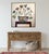 This colorful abstract acrylic painting includes a maple wood floater frame and will suit a wide variety of decor