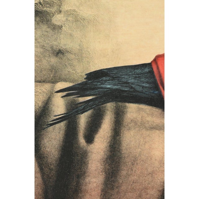 Printmaking Materials Frank Howell "Lakota Messengers" 1982 Original Lithograph, Signed Artist's Proof For Sale - Image 7 of 10