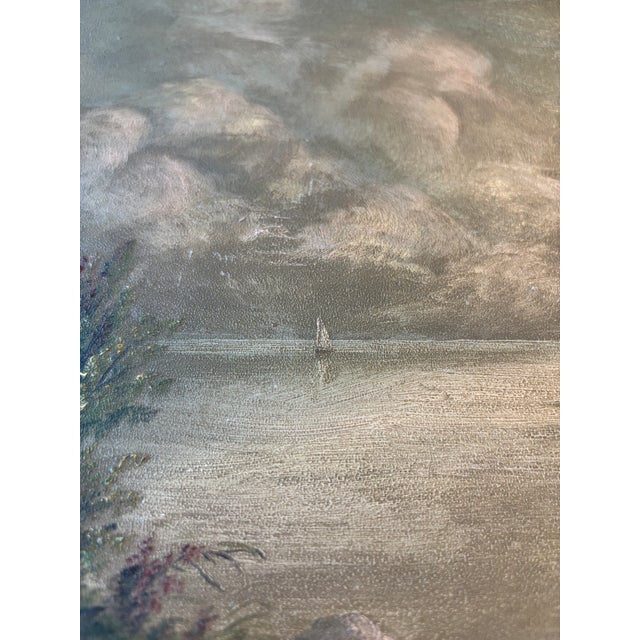 Dove Gray Late 19th Century Oil Painting on Original Academy Board | Circa 1890–1905 For Sale - Image 8 of 10