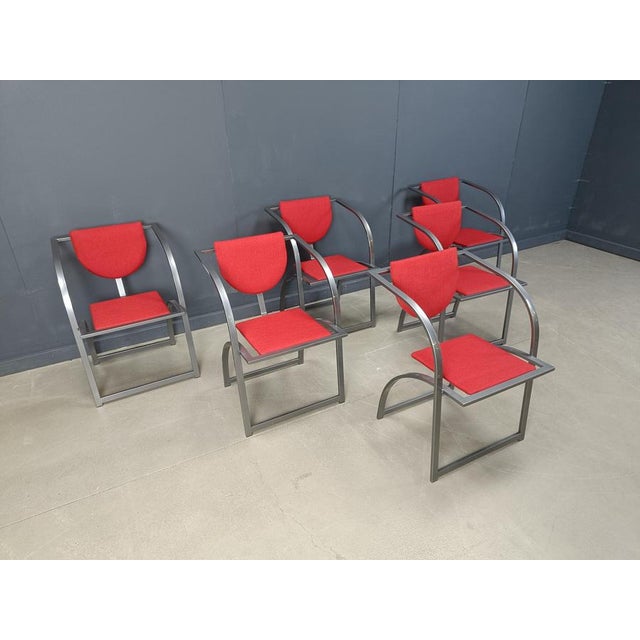 Metal Sinus Dining Chairs by KFF, 1990s, Set of 6 For Sale - Image 7 of 11
