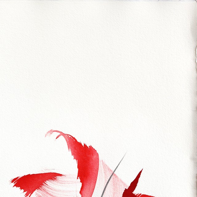 Autumn Tree 6 - Original Expressionist Tree Landscape Ink Painting on French Linen Paper by Bettina Mauel For Sale - Image 4 of 6