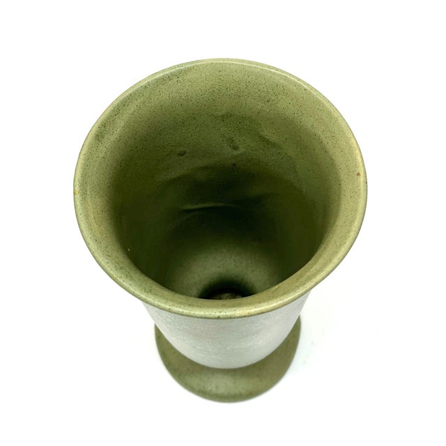 Turquoise & Olive Artisanal Chunky Pottery Vessel Curation - Group of 6 For Sale In Miami - Image 6 of 16