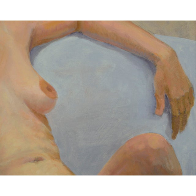 Late 20th Century Seated Female Nude Figure in Oil on Canvas by George Wishon For Sale - Image 5 of 9