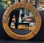 Beautiful round mirror with bamboo frame made in Italy 1980s