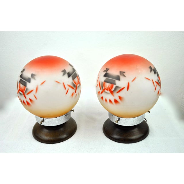 Mid-Century Modern Table Lamps by Schott for Jenaer Glas, 1930s, Set of 2 For Sale - Image 3 of 8