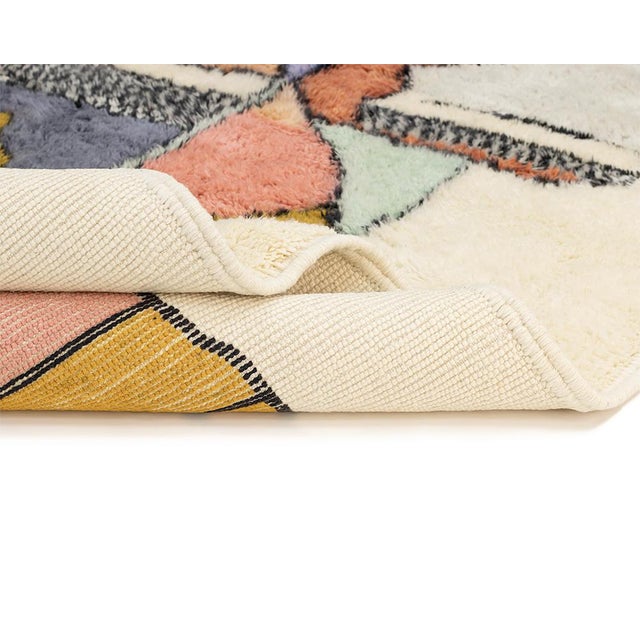Textile Hand-Knotted Wool Rug by Azele Studio For Sale - Image 7 of 12