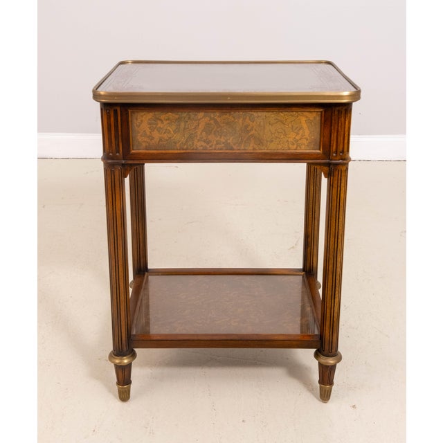 Theodore Alexander Eglomise Hollywood Regency Nightstand For Sale - Image 17 of 18