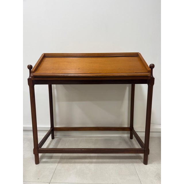 Wooden desk by the Proserpio brothers, 1970s This piece is attributed to the mentioned designer/maker. It has no...