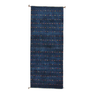 Vintage Hand-Knotted Persian Gabbeh Runner 2'6" X 6'3" For Sale