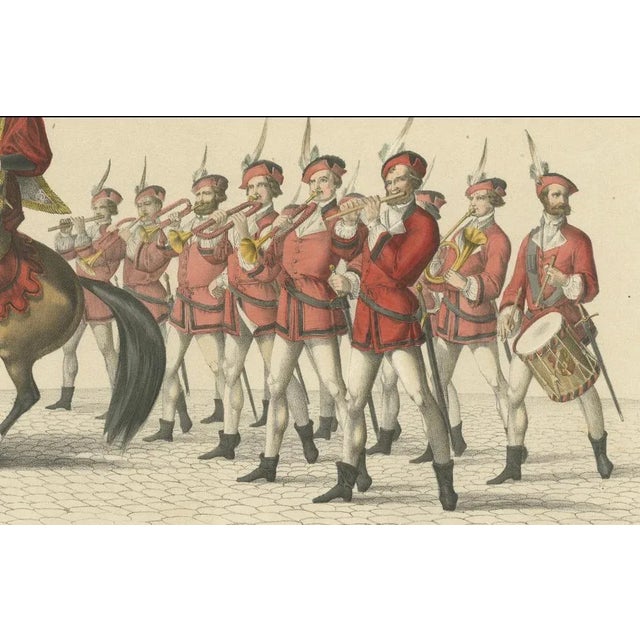 Heinrich Jenny, The Lance Bearer and Musicians: A Grand Swiss Procession in Bern, 1855, Print For Sale - Image 3 of 11