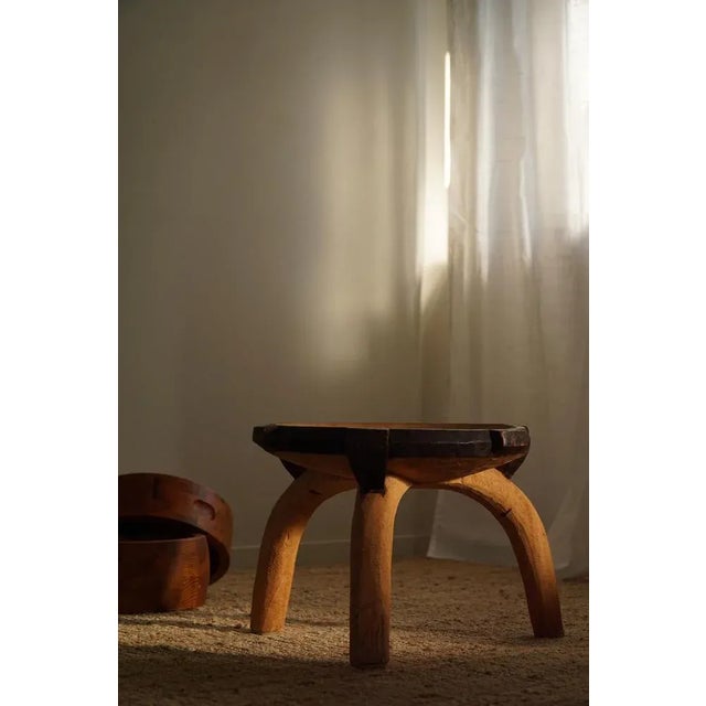 Wabi Sabi Tripod Side Table in Wood, Scandinavia, 1950s For Sale - Image 4 of 13