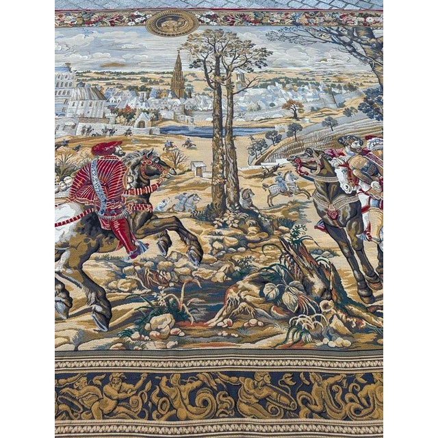 Aubusson Style Jacquard Tapestry, 1980s For Sale - Image 3 of 18