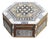 Moorish Handcrafted Octagonal Box with White Mosaic Marquetry For Sale