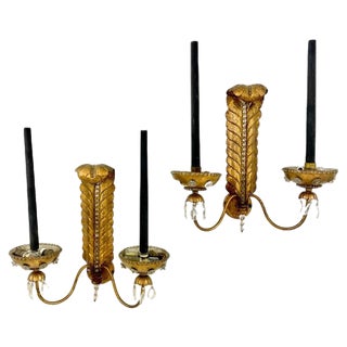 Wall Lights in the style of Baguès, France, 1940s, Set of 2 For Sale