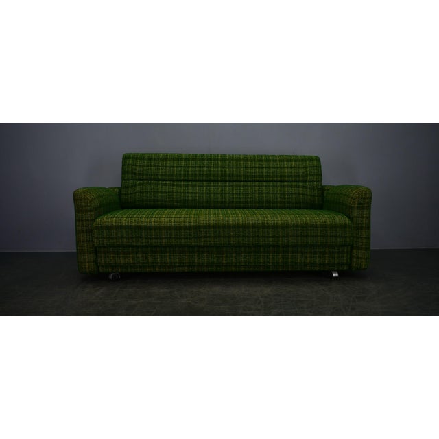 Vintage Italian Three-Seater Sofa in Green, 1970s For Sale - Image 9 of 18