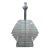 1970’s ‘Karl Springer/ George Bullio Style’ Large Scale Stacked Pyramid Lucite & Silver Table Lamp For Sale