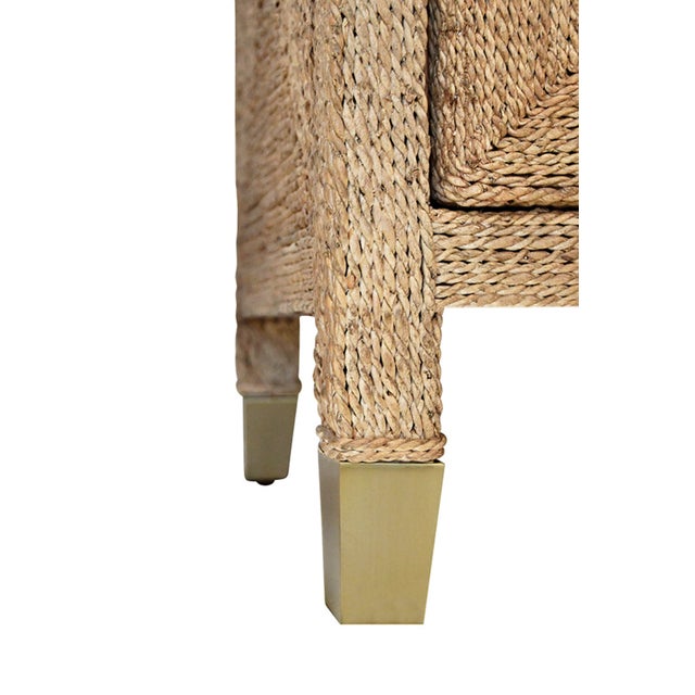 2020s Matthew Izzo Home Casey Wrapped Rope Four Door Buffet With Satin Brass Hardware For Sale - Image 5 of 8