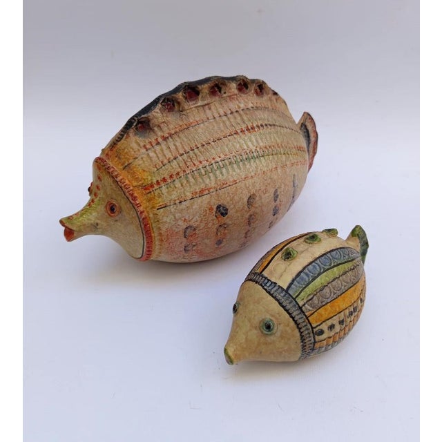 Vintage Fish Sculptures in Ceramic, 1970s, Set of 2 For Sale - Image 12 of 12