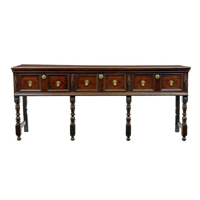 Mid 18th Century 18th Century Georgian Oak Dresser Base, 1750s For Sale - Image 5 of 9