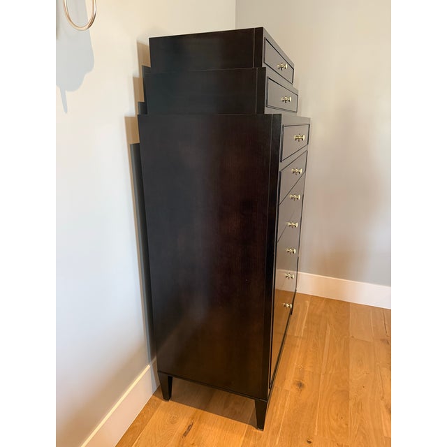 2000 - 2009 Barbara Barry Tuxedo Tall Chest For Sale - Image 5 of 11