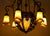 French Wrought Iron Glass Chandelier, 1990s For Sale - Image 10 of 15