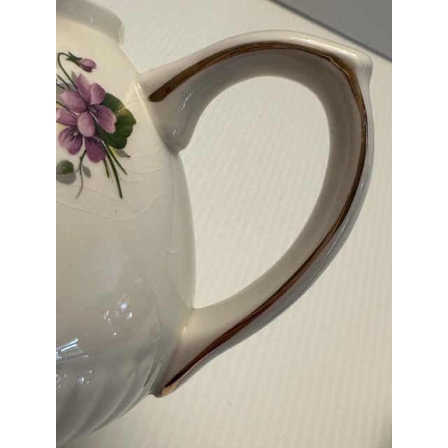 Vintage England Wood & Sons "Ellgreave" Tea Pot With Lid Flower Design For Sale In New York - Image 6 of 12