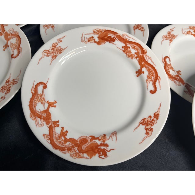 1990s Tiffany & Co. Fukagawa Red Dragon Dinnerware Set 32 Pieces