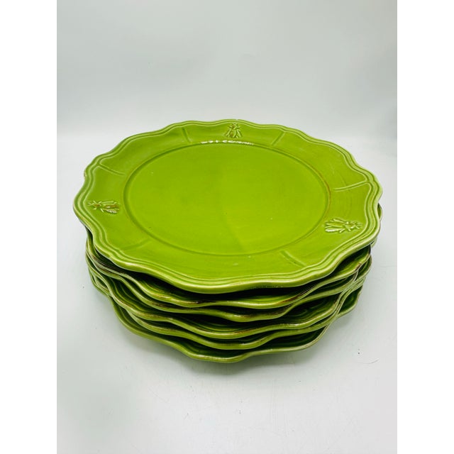 1980s Studio Pottery Bee Plates, Set of Six For Sale - Image 4 of 6