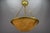 French Neoclassical Style Amber Alabaster and Bronze Pendant Light, 1920 For Sale - Image 4 of 18