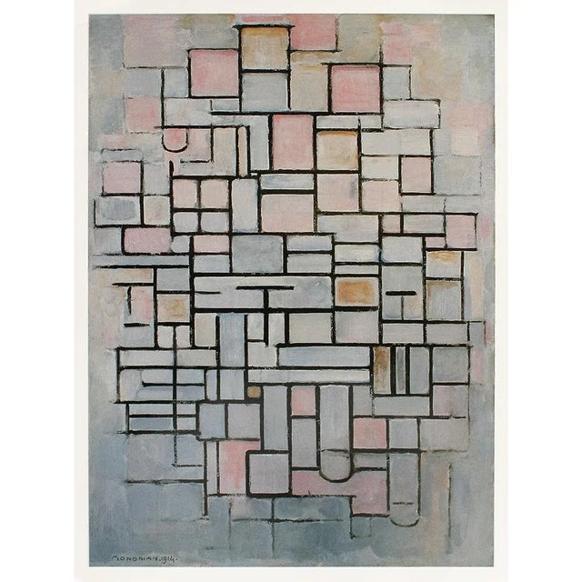 1990s 1994 After Piet Mondrian "Composition No. 6", First German Edition Poster For Sale - Image 5 of 6