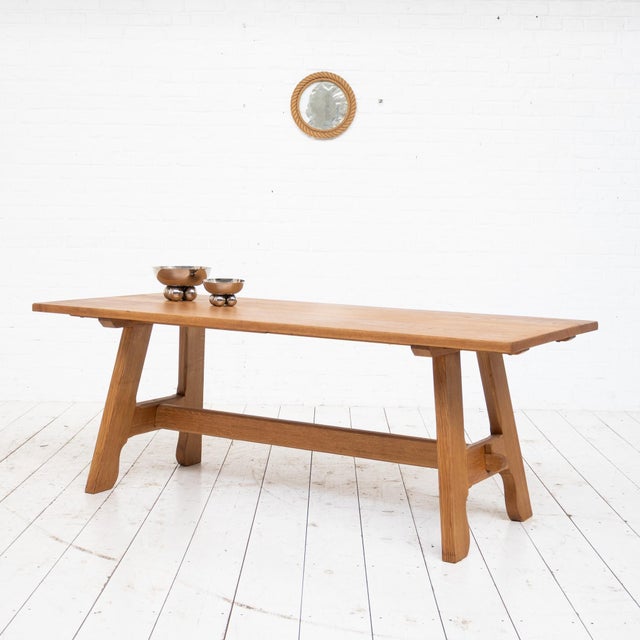 French Oak Dining Table, 1950s For Sale - Image 8 of 10