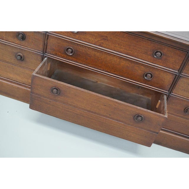 Large Antique French Oak Apothecary / Museum Cabinet, 1900s For Sale - Image 12 of 18