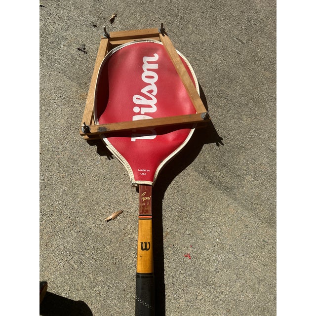Brown Collection of Vintage Wilson Model Tennis Rackets For Sale - Image 8 of 8