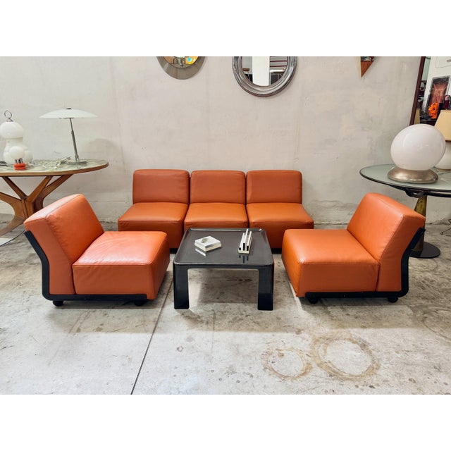 Vintage Modular Amanta Chairs by Mario Bellini for B&B Italia, 1960s, Set of 5 For Sale - Image 6 of 10