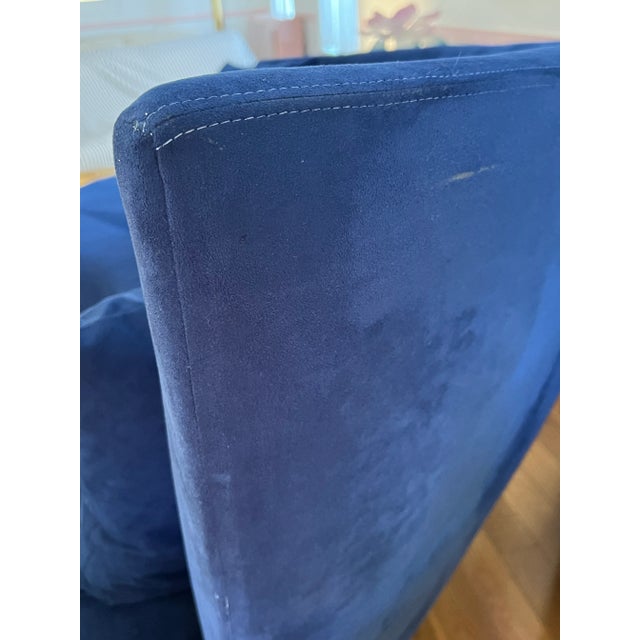 Royal Blue 1980s Postmodern Vladimir Kagan Bilbao Sofa by Preview For Sale - Image 8 of 11