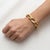 14k Gold Zelman & Friedman Vintage Textured Elongated Link Bracelet For Sale - Image 9 of 9
