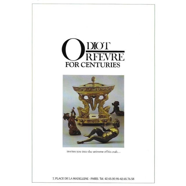 Silver Vintage Sterling Silver 4-Piece Flatware Place-Setting, Grimaldi Pattern by Odiot For Sale - Image 8 of 12