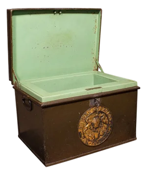 Antique Patent Safe, English Cast Iron Lock Box, Milners of Liverpool, Victorian