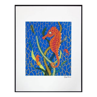 After Yayoi Kusama, Seahorses, Lithograph, 1990s For Sale