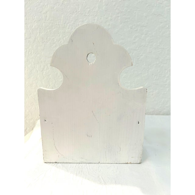 Vintage French Country Hand-Painted Hanging Salt Box For Sale In West Palm - Image 6 of 6