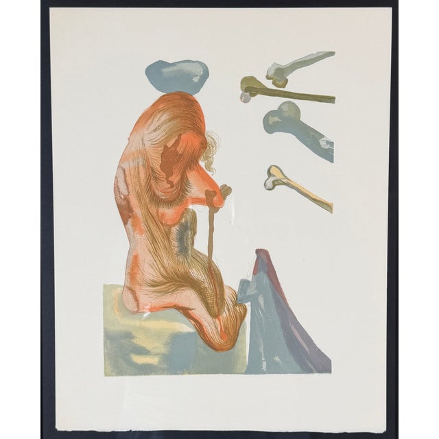 Artist: Salvador Dali Title: Divine Comedy Hell Canto 20 Decomposition Medium: Woodcut Measurements: Paper: 10.5" x 13"...