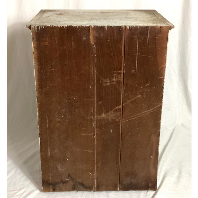 Late 19th Century Early American Small Primitive Pie Safe Cupboard in White Paint For Sale In New York - Image 6 of 10