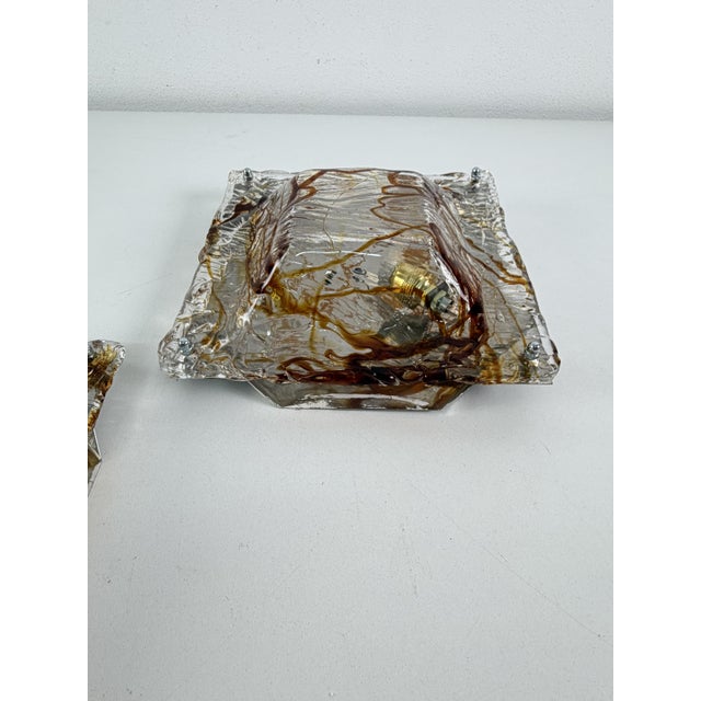 Murano Glass Wall Lamps, 1970s, Set of 2 For Sale - Image 15 of 18