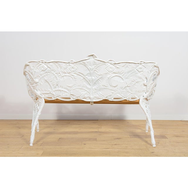 Victorian Coalbrookdale Garden Set with Bench and Armchairs, United Kingdom, 1950s, Set of 3 For Sale - Image 14 of 18