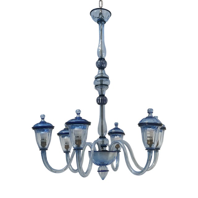 Murano Glass Chandelier, 1940s For Sale