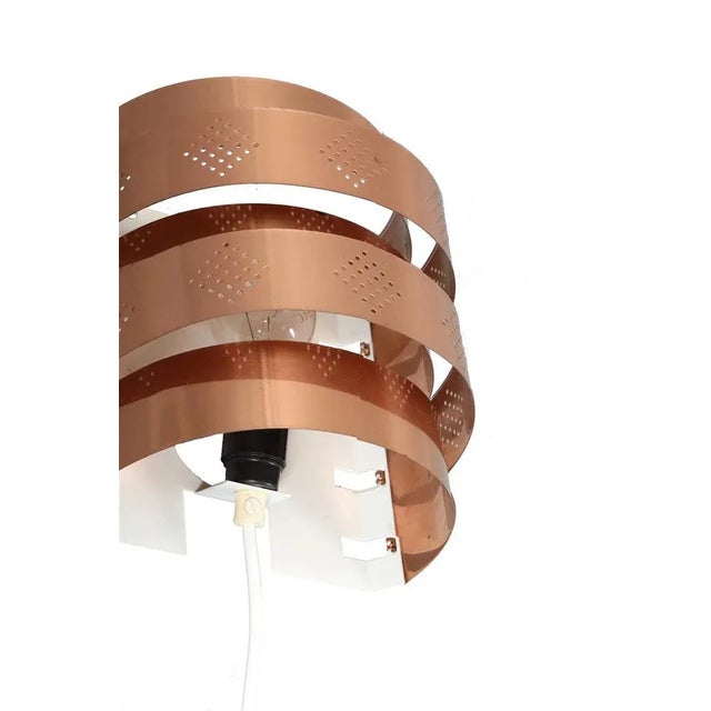 Danish Copper Wall Lamp by Werner Schou for Coronell, 1960s For Sale - Image 4 of 8