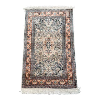 2ft 6in × 4ft 1in Kashmir Silk Area Rug For Sale